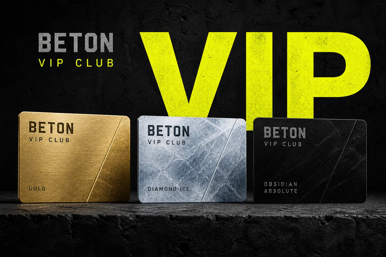 BETON VIP metallic cards
